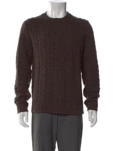 Pre-owned Todd Snyder Merino Wool Crew Neck Pullover In Brown