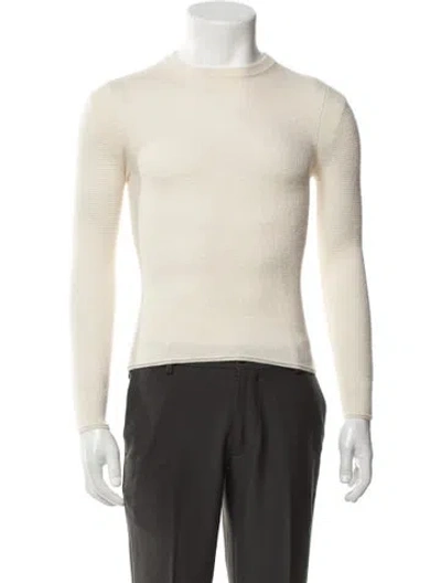 Pre-owned Todd Snyder Merino Wool Crew Neck Pullover In White