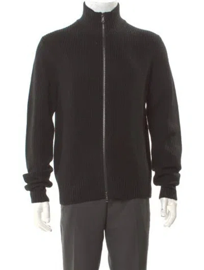 Pre-owned Todd Snyder Merino Wool Mock Neck Cardigan In Gray