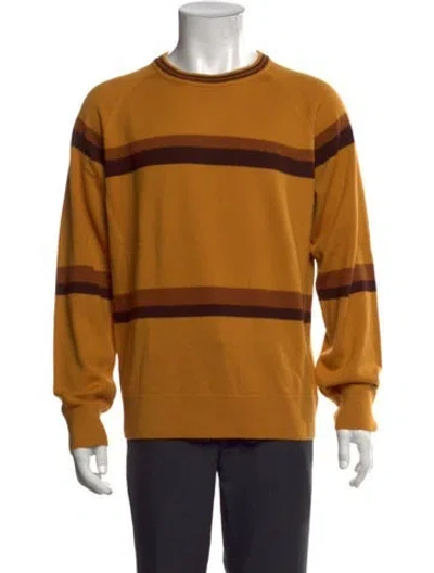 Pre-owned Todd Snyder Merino Wool Striped Pullover In Brown