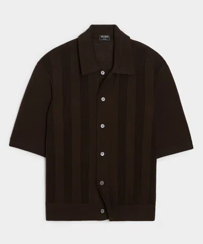 Todd Snyder Miles Sweater Polo In Brown In Multi