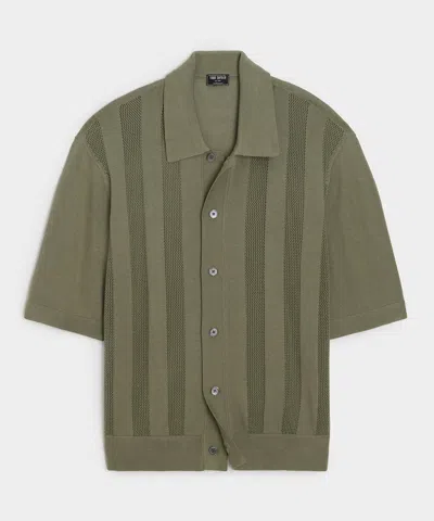 Todd Snyder Miles Sweater Polo In Oakmoss In Green