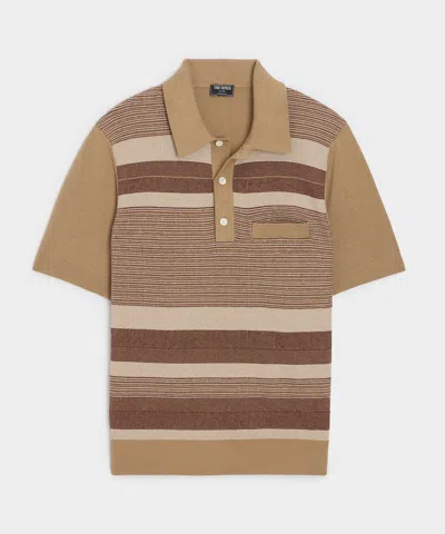 Todd Snyder Monte Sweater Polo In Baja Dunes In Neutral