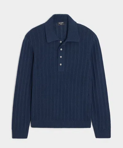 Todd Snyder Nightcap Sweater Polo In Blue