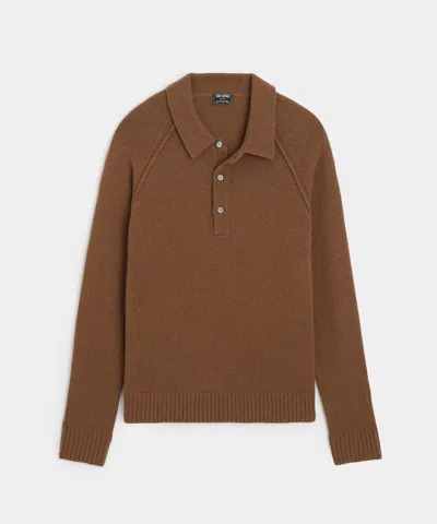 Todd Snyder Nomad Cashmere Sweater Polo In Brown