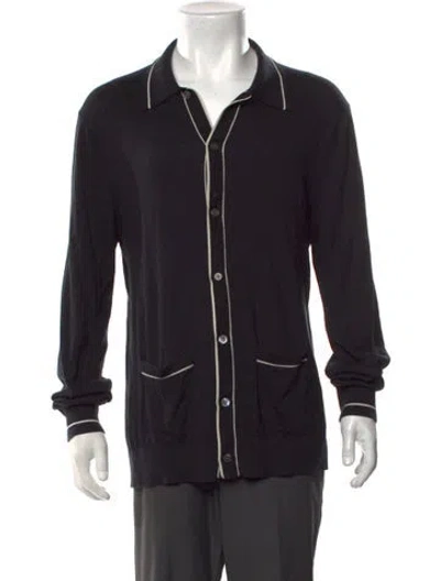 Pre-owned Todd Snyder Open Front Long Sleeve Cardigan In Black