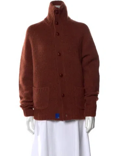 Pre-owned Todd Snyder Open Front Long Sleeve Cardigan In Brown