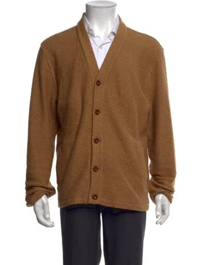 Pre-owned Todd Snyder Open Front Long Sleeve Cardigan In Brown