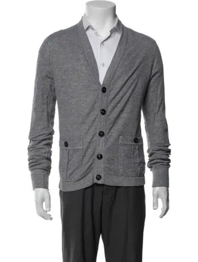 Pre-owned Todd Snyder Open Front Long Sleeve Cardigan In Gray