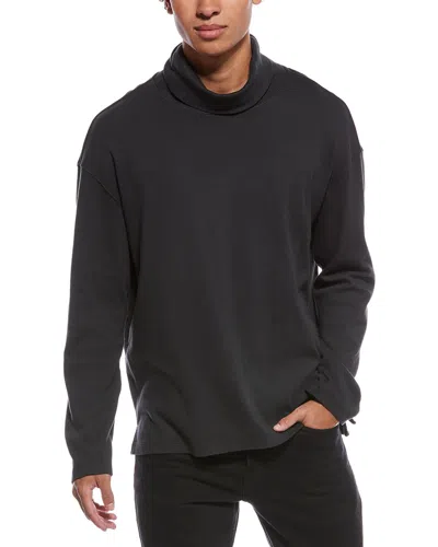 Todd Snyder Oversized Jersey Turtleneck Sweatshirt In Black