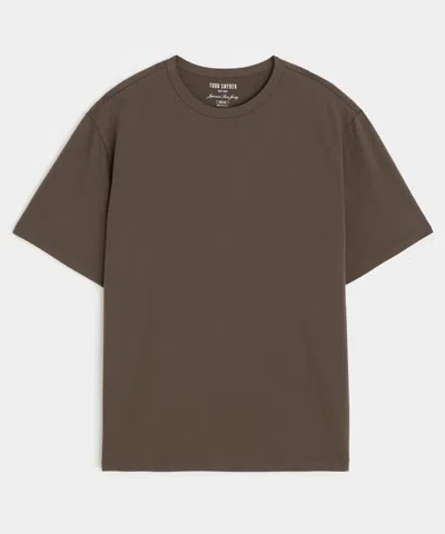 Todd Snyder Oversized Luxe Jersey Tee In Brown