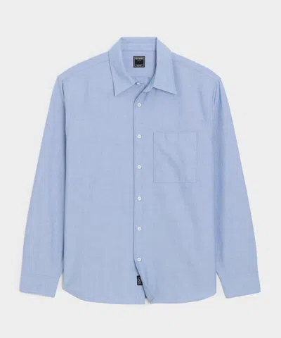 Todd Snyder Oxford Cloth Big Shirt In Blue In White