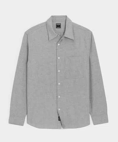 Todd Snyder Oxford Cloth Big Shirt In Charcoal In Gray