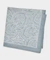 Todd Snyder Paisley Fan Pocket Square In Blue