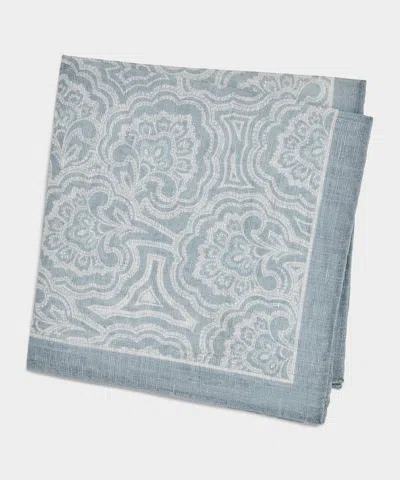 Todd Snyder Paisley Fan Pocket Square In Blue
