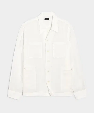 Todd Snyder Panama Guayabera Shirt In Ivory In White