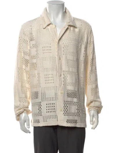 Pre-owned Todd Snyder Patterned Collar Cardigan In Neutrals