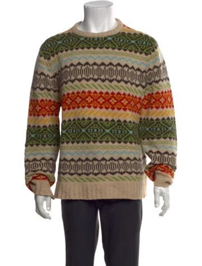 Pre-owned Todd Snyder Patterned Crew Neck Pullover In Multicolor