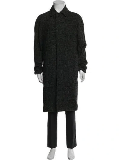 Pre-owned Todd Snyder Patterned Overcoat In Black