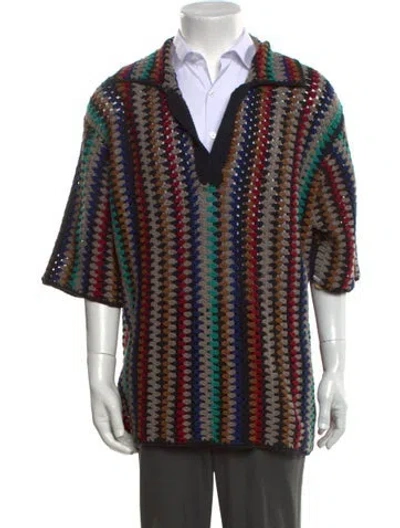 Pre-owned Todd Snyder Patterned V-neck Pullover In Multicolor