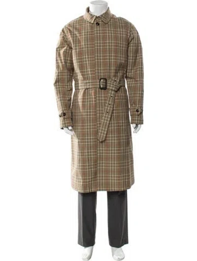 Pre-owned Todd Snyder Plaid Print Coat In Neutral