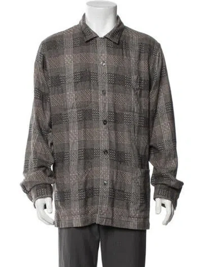 Pre-owned Todd Snyder Plaid Print Jacket In Gray