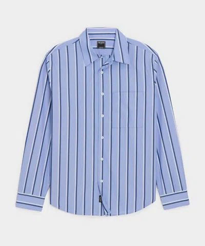 Todd Snyder Poplin Big Shirt In Blue