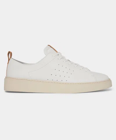 Todd Snyder Porto Leather Court Sneaker In White