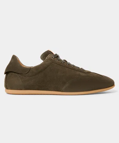 Todd Snyder Porto Suede Sneaker In Mossy Brown