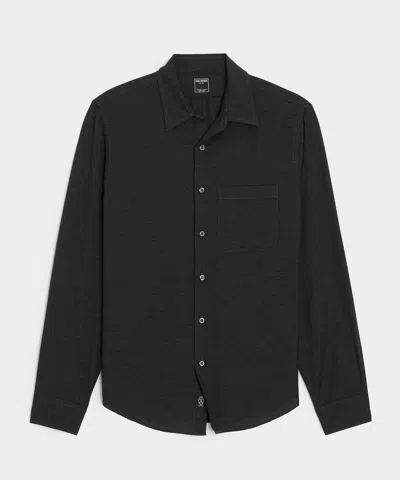 Todd Snyder Portuguese Cotton-cashmere Sport Shirt In Black