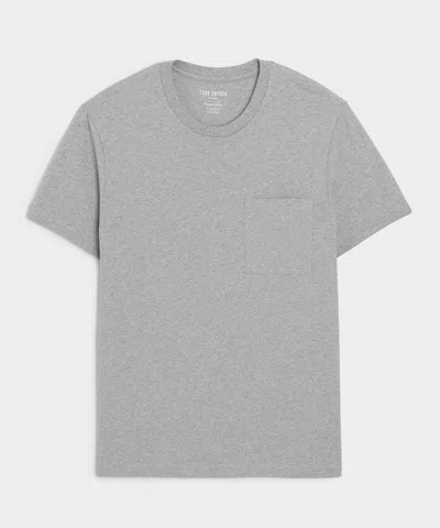Todd Snyder Portuguese Premium Jersey Pocket Tee In Grey Heather In Gray