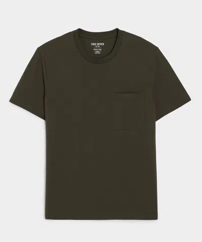 Todd Snyder Portuguese Premium Jersey Pocket Tee In Snyder Olive In Green