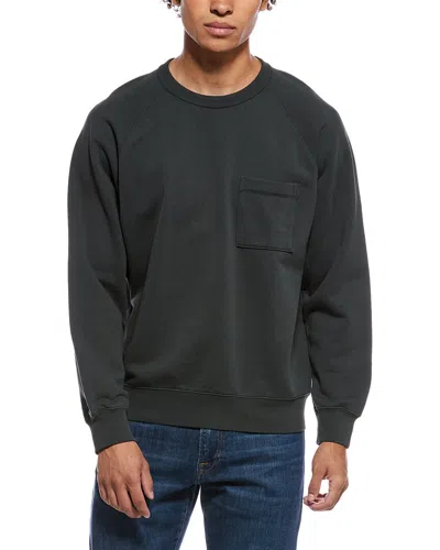 Todd Snyder Portuguese Terry Pocket Crewneck Sweatshirt In Black