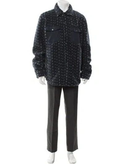 Pre-owned Todd Snyder Printed Collar Cardigan In Blue