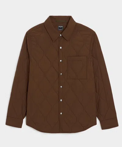 Todd Snyder Quilted Filled Shirt Jacket In Brown