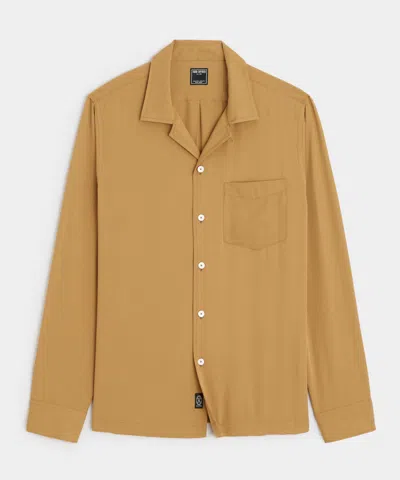 Todd Snyder Rayon Hollywood Shirt In Brown