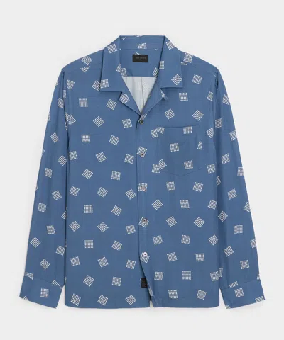 Todd Snyder Rayon Hollywood Shirt In Steel Blue