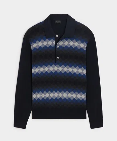 Todd Snyder Regent Sweater Polo In Navy In Multi