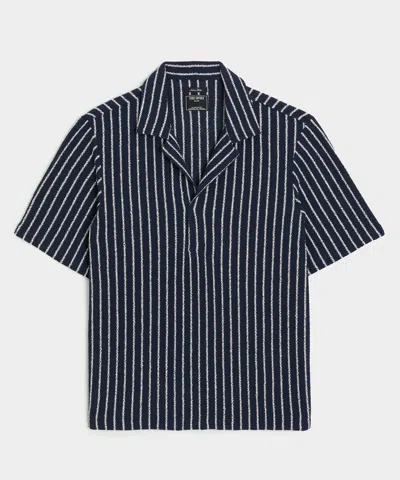 Todd Snyder Relaxed Boucle Montauk Polo In Blue