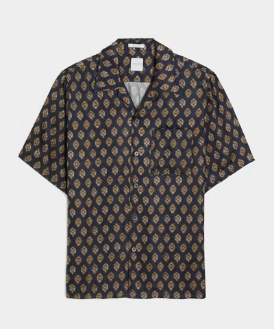 Todd Snyder Relaxed Camp Collar Shirt In Blue