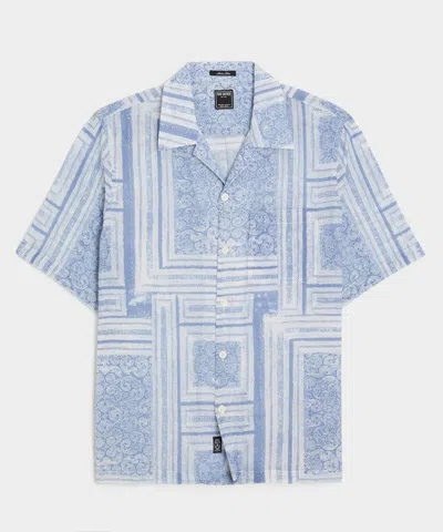 Todd Snyder Relaxed Cotton Camp Collar Shirt In Blue