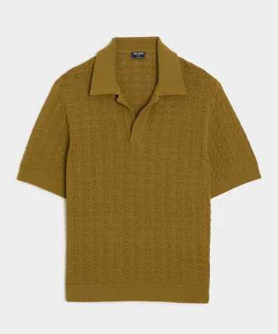 Todd Snyder Relaxed Cotton Montauk Sweater Polo In Green