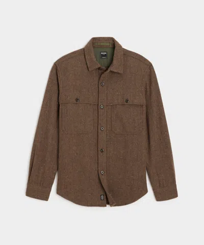 Todd Snyder Relaxed Fit Donegal Overshirt In Dark Brown