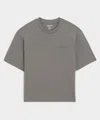 Todd Snyder Relaxed Heavyweight Cropped Tee In Brown