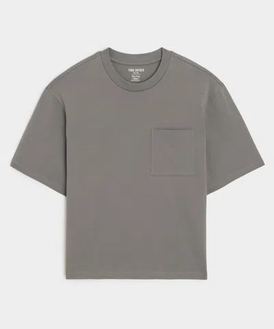 Todd Snyder Relaxed Heavyweight Cropped Tee In Brown