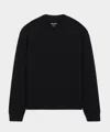 Todd Snyder Relaxed Heavyweight Mock Neck Tee In Black