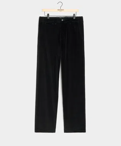 Todd Snyder Relaxed Italian Velvet Trouser In Black