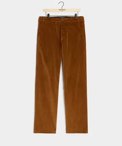 Todd Snyder Relaxed Italian Velvet Trouser In Caramel In Brown