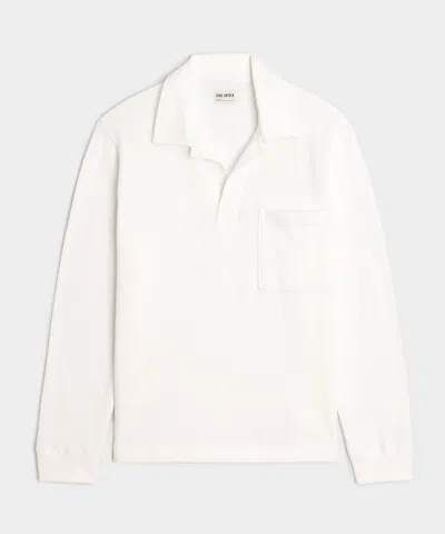 Todd Snyder Relaxed Lightweight Terry Cloth Montauk Polo In White