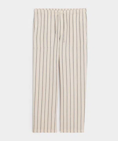 Todd Snyder Relaxed Linen Beach Pant In White In Neutral